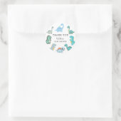 Little Dinosaur Cute Baby Shower ラウンドシール (バッグ)