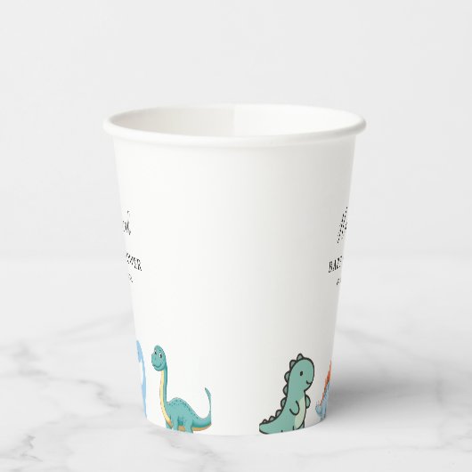 Little Dinosaur Cute Baby Shower 紙コップ (左)