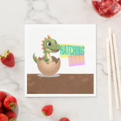 Little Dinosaur Hatching Soon スタンダードランチョンナプキン (インサイチュ)