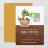 Little Dinosaur Hatching Soon 招待状 (正面/裏面)