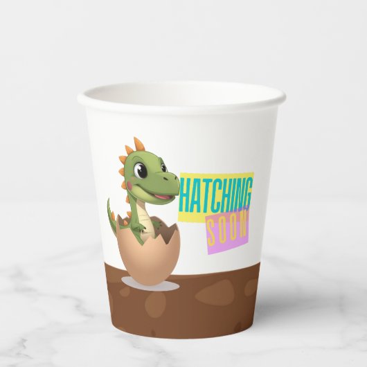 Little Dinosaur Hatching Soon 紙コップ (正面)