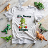 Little Dinosaur in diapers ベビーTシャツ