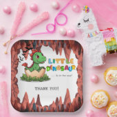 Little Dinosaur Is on the Way ペーパープレート (パーティー)