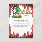 Little Dinosaur Is on the Way Diaper Raffle エンクロージャーカード (正面)