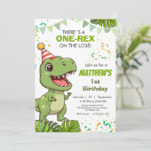 Little Dinosaur Roar First Party Invitation 招待状 (スタンド正面)