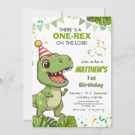 Little Dinosaur Roar First Party Invitation 招待状