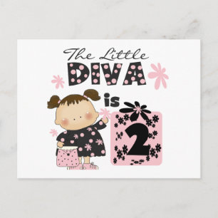 Little Diva 2nd誕生日Tシャツとギフト ポストカード