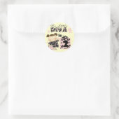 Little Diva 2nd誕生日Tシャツとギフト ラウンドシール (バッグ)