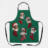 Little Dog Christmas Apron エプロン (正面)