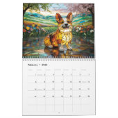 Little Dog Glass Calendar カレンダー (2月 2026)