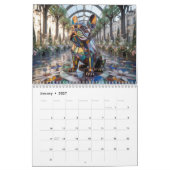 Little Dog Glass Calendar カレンダー (1月 2027)