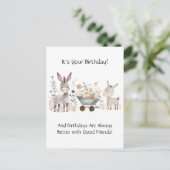 Little Donkeys Happy Birthday Business | ポストカード (スタンド正面)