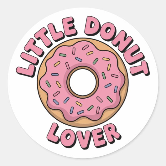 Little Donut Lover | キッズ ラウンドシール (正面)