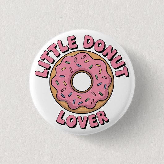 Little Donut Lover | キッズ 缶バッジ (正面)