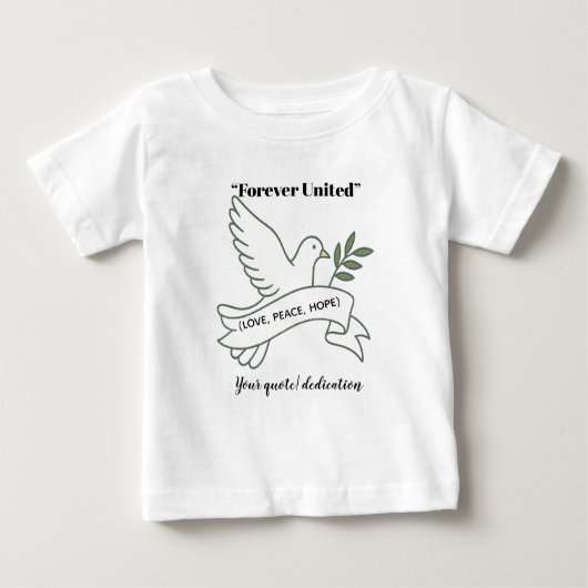 Little Dove of Love – Personalized Baby T-Shirt ベビーTシャツ (正面)