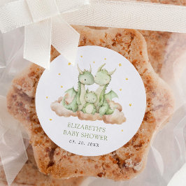 Little Dragon Baby Shower ラウンドシール