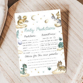 Little Dragon Baby Shower Baby Predictions Game