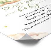 Little Dragon Baby Shower Don't Say Baby Sign ポスター (角)