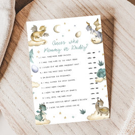 Little Dragon Baby Shower Guess Who Game