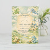 Little Dragon Storybook Baby Shower 招待状 (スタンド正面)