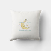 Little Dreamer Sleeping on Moon - Throw pillow クッション (裏面)