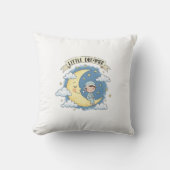 Little Dreamer Sleeping on Moon - Throw pillow クッション (正面)