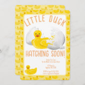 Little Duck Hatching Soon Baby Shower Invitation 招待状 (正面/裏面)