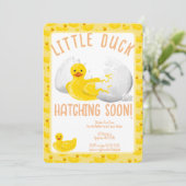 Little Duck Hatching Soon Baby Shower Invitation 招待状 (スタンド正面)