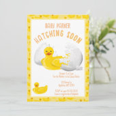 Little Duck Hatching Soon Baby Shower Invitation 招待状 (スタンド正面)