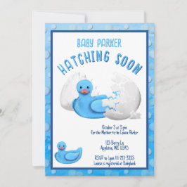 Little Duck Hatching Soon Baby Shower Invitation 招待状