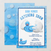 Little Duck Hatching Soon Baby Shower Invitation 招待状 (正面/裏面)