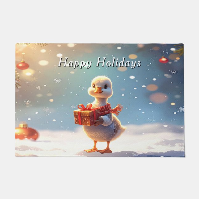 Little Duck Holiday Doormat ドアマット (正面)