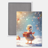 Little Duck Holiday Magnet マグネット (正面/裏面)