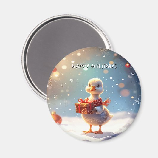 Little Duck Holiday Magnet マグネット (正面/裏面)
