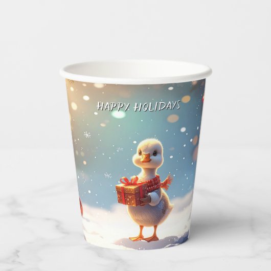 Little Duck Holiday Paper Cups 紙コップ (裏面)