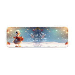 Little Duck Holiday Return Address Label ラベル