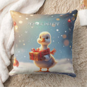 Little Duck Holiday Throw Pillow クッション (ブランケット)