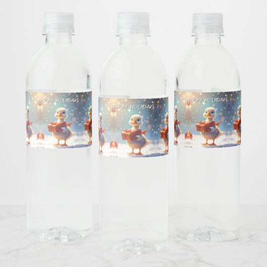 Little Duck Holiday Water Bottle Label ペットボトルラベル (ボトル)