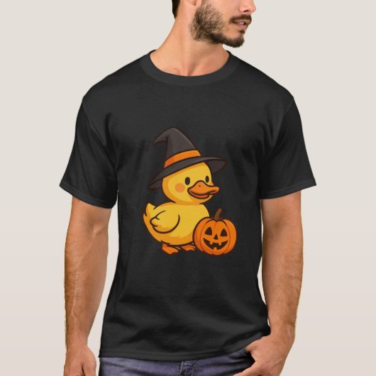 Little Duck in Halloween World Men’s T-Shirt  Tシャツ (正面)