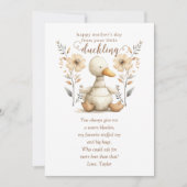 Little Ducking First Mother's Day Greeting Card 招待状 (正面)