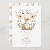 Little Ducking First Mother's Day Greeting Card 招待状 (正面/裏面)
