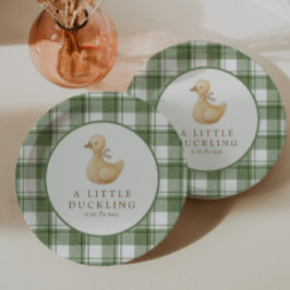 Little Duckling | クラシックなニュートラルギンガム ペーパープレート