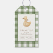 Little Duckling | クラシックな中性ギンガム柄のギフト ギフトタグ (正面)