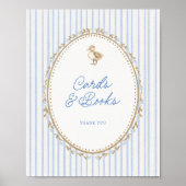 Little Duckling Cottage Blue Cards and Books ポスター (正面)