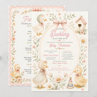 Little Duckling Dreams Baby Shower Invitation 招待状