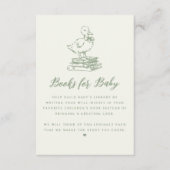 Little Duckling Duck Baby Shower Book Request エンクロージャーカード (正面)