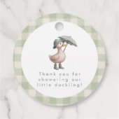 Little Duckling Gender Neutral Baby Shower フェイバータグ (裏面)
