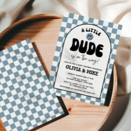 Little Dude Baby Shower Invitation, Rad Little Dud 招待状