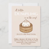 Little Dumpling Asian Gender Neutral Baby Shower 招待状 (正面)