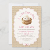 Little Dumpling Baby Shower 招待状 (正面)